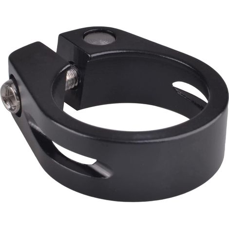 Collier De Selle De Vélo En Alliage D'Aluminium Collier De Serrage Vtt Antivol Pour Tige De Selle 25,4 Mm 28,6 Mm 31,8 Mm 34,9 Mm (01 Noir, 31,8 Mm)