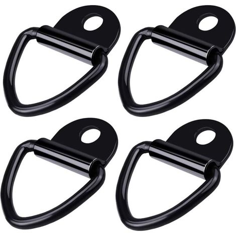 Crochets D'Arrimage En D – Lot De 4 – Acier Inoxydable Résistant À La Corrosion – Capacité De Charge 453 Kg – Pour Kayaks, Remorques, Camions