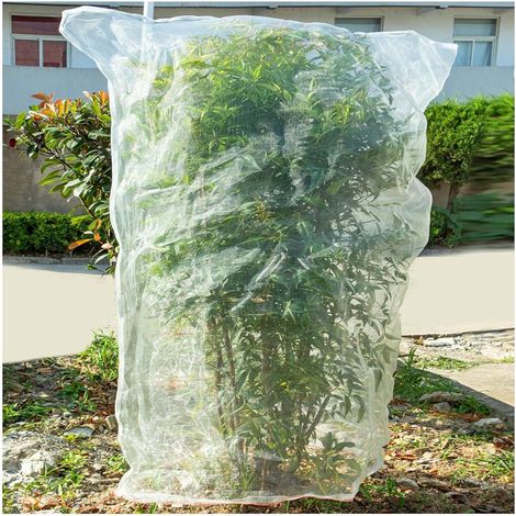 Filet Pour Arbre Fruitier Blanc 1 X 1,4 M, Filet Fin Réutilisable Avec Cordon De Serrage, Pour La Protection Contre Les Insectes Et Les Oiseaux, Pour Les Jardins Et Les Vergers