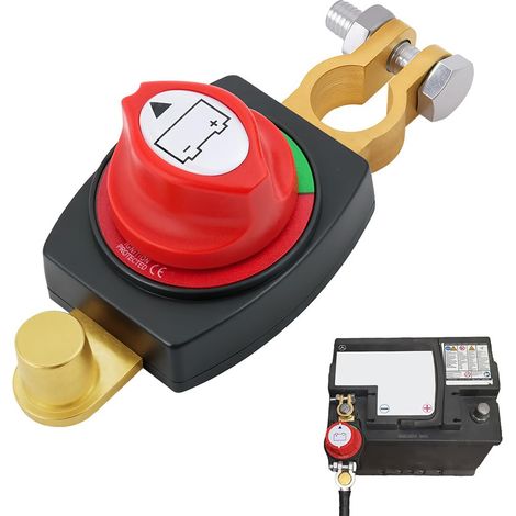 Coupe Circuit Batterie 12-48v, Interrupteur De Déconnexion De Batterie Étanche, Interrupteur À Lame Disjoncteur De Batteries Haute Conductivité Laiton Pour Camion/yacht/moto/bateau/bus/caravane