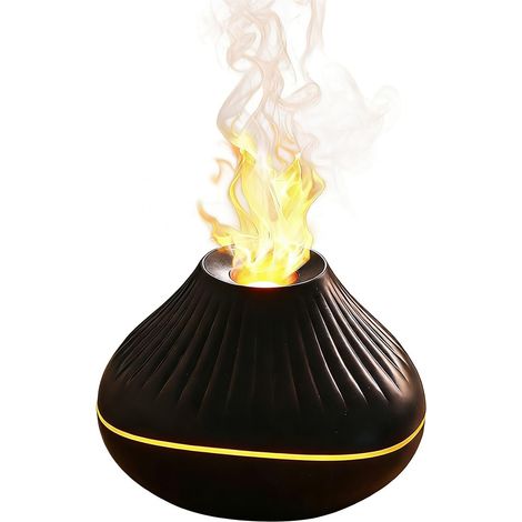 Diffuseur Humidificateur Avec Design Volcan, 160 Ml, 7 Couleurs Led Dynamiques, Fonctionnement Silencieux Et Arrêt Automatique Pour Bureau Et Maison