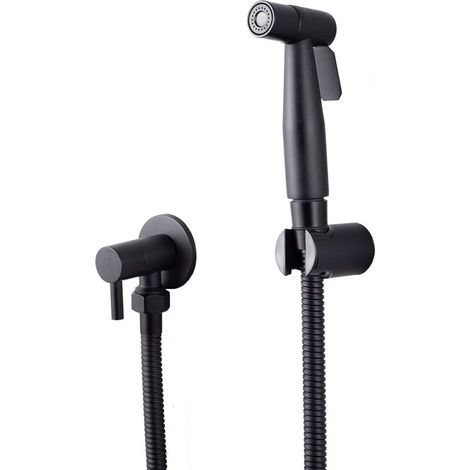 Kit De Lance Wc En Acier Inoxydable 304 Sans Perforation Buse D'Appoint Chasse D'Eau Wc Pulvérisateur De Bidet À Main Avec Tuyau Et Valve En T G1/2 \