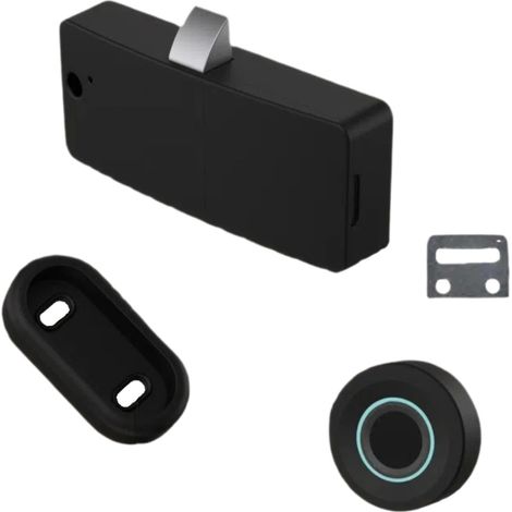 Verrou De Tiroir Intelligent À Empreintes Digitales À Déverrouillage Rapide Panneau Rond Fin Comme Poignée Installation Facile Pour La Maison Ou Le Bureau Compatible Avec Double Porte