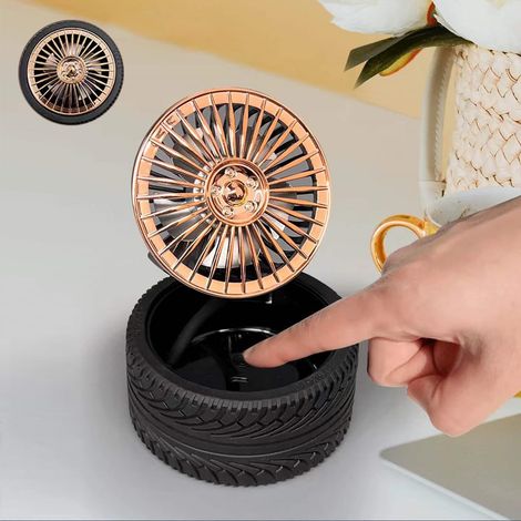 Mini Rechargeable 3-mode Portable Joli Ventilateur De Pneu Jouet, Ventilateur De Roue Créative Bureau Intérieur D'Été Comme Un Petit Cadeau Pour Les Amis.