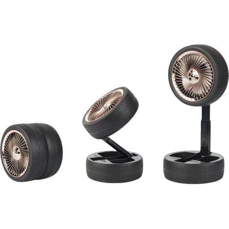 Ventilateur De Bureau Pneu Rechargeable Avec Lumière Led, Ventilateur De Jouet En Forme Pneu Pliable Portable Extérieur, Mode 3 Vitesses, Nouvelle Décoration Intérieure.