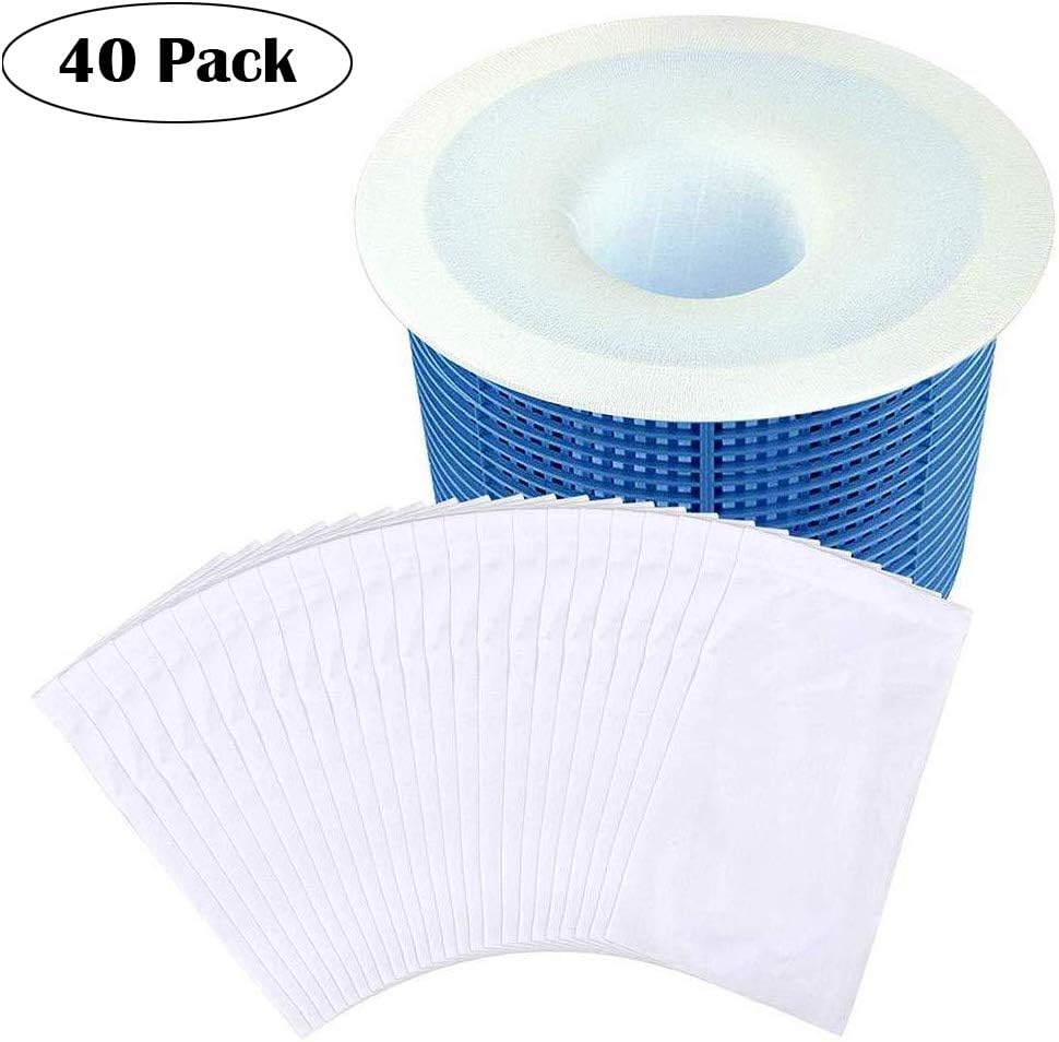 Lot De 40 Chaussettes De Piscine Pour Piscines À Mailles Fines Et Filtres De Spa,réutilisables En Maille Ultra-fine Pour Les Piscines Au Sol Et Hors Sol Groofoo