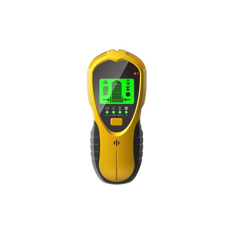 4-in-1-wandmetalldetektor – Lcd-bildschirm – Erfassungsbereich Bis 60 Mm – Modi Für Metall, Holz Und Stromleitungen – Ergonomisches Und Wasserdichtes Design