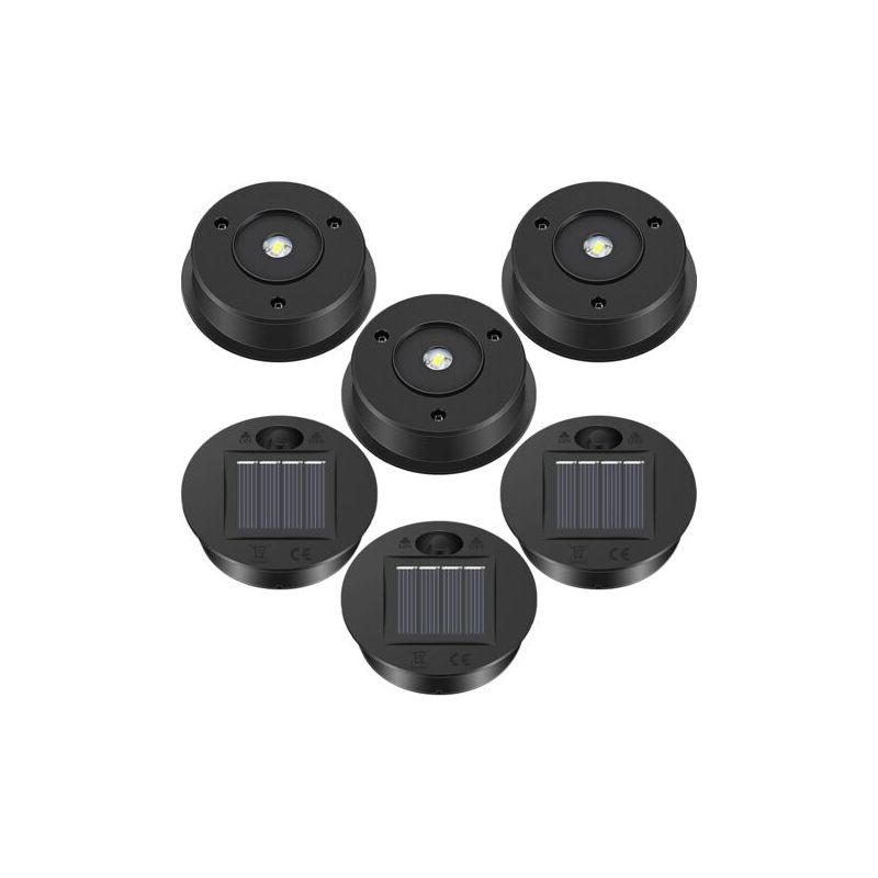 6-teiliges Ersatzset Für Solarlaternen: 1,2 V Led-solarpanel, 7 Cm Durchmesser, Automatische Nachtbeleuchtung.