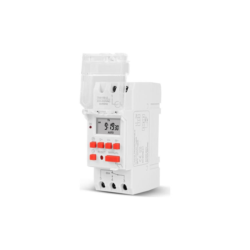 Zeitschaltuhr Für Elektrische Warmwasserbereiter, 30-a-digital-zeitschaltuhr Mit 1-sekunden-lcd-anzeige, 220-v-digital-zeitrelais