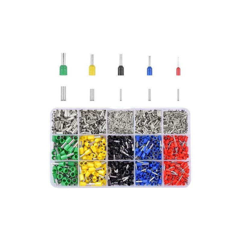1640 Stück Vorisolierte/nicht Isolierte Aderendhülsen, Crimpverbinder, Isolierte Aderendhülsen, Stoßverbinder, Elektroinstallation 12-22 Awg Für Elektriker-spleißprojekte 0,5/1/1,5/2,5/4 Mm²