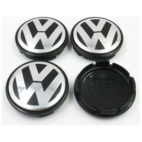 Lot De 4 Cache-moyeux Aluminium 70mm – Résistants Aux Chocs Et À L'Eau – Installation Facile – Pour Jantes Aluminium