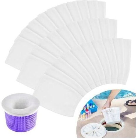 Chaussette Skimmer Piscine, Chaussettes Skimmer Reutilisable Pour Panier Skimmer - 20pcs