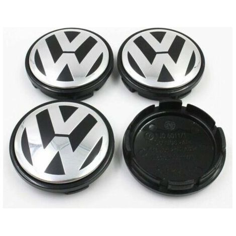 Lot De 4 Cache-moyeux Aluminium 56mm – Résistants Aux Chocs Et À L'Eau – Installation Facile – Remplacement Pour Jantes En Aluminium