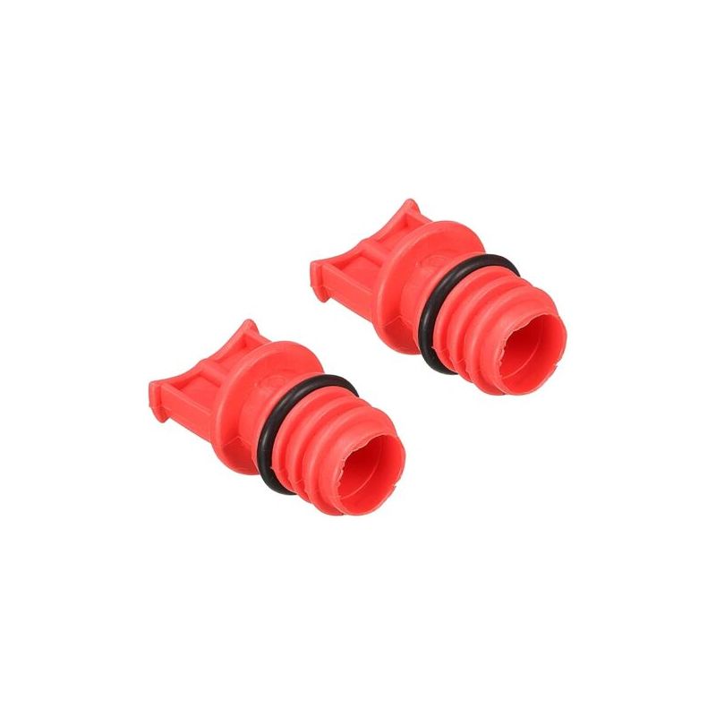 2 Stück – Kompressorentlüftung – Ölablassschraube – 18-mm-außengewinde, Robuster Kunststoff Für Die Druckluftwartung, Rot, 4 X 2,4 Cm