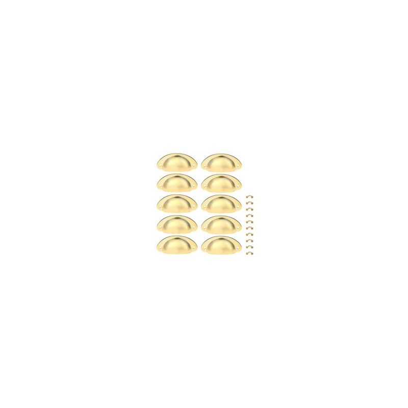 10 Stück Vintage Gold Muschel Möbelgriffe Schubladen Schrankgriffe 82mm, Schrauben Inklusive.