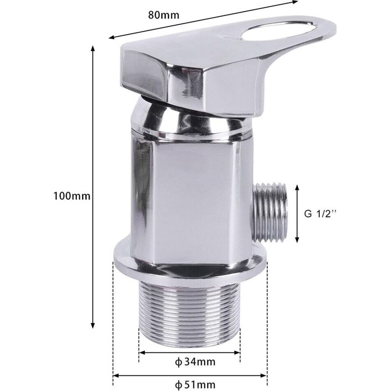 Duscharmatur, 1/2", Einhebel-aufputz-duschmischer, Duscharmatur, Duschmischer, 1/2"-abfluss Für Wohnmobil, Campervan (a)