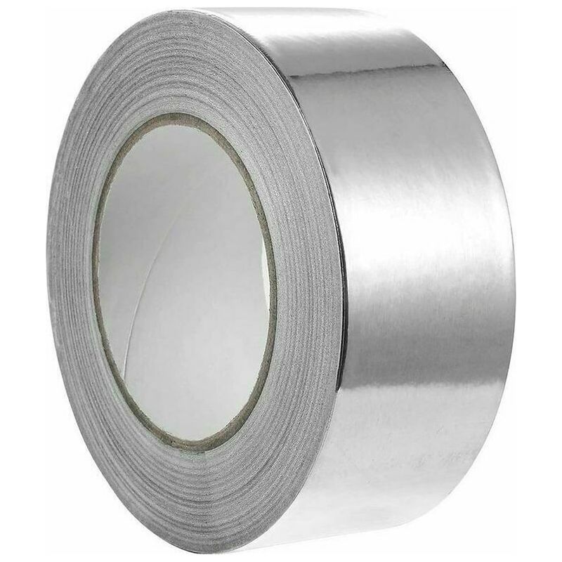 Aluminiumfolienband, Wasserdicht, Feuerhemmend, Hitzebeständig, Reparatur, Isolierung, Abdichtung, 48 Mm X 10 M (1 Rolle, Silber)