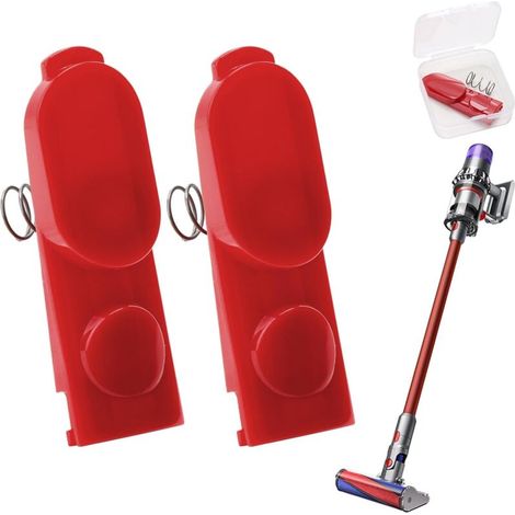 Lot De 2 Boutons De Verrouillage À Clip Durable Avec Ressort Pour Dyson V7, V8, V10, V11, V12, V15 - Accessoires De Remplacement Pour Aspirateur