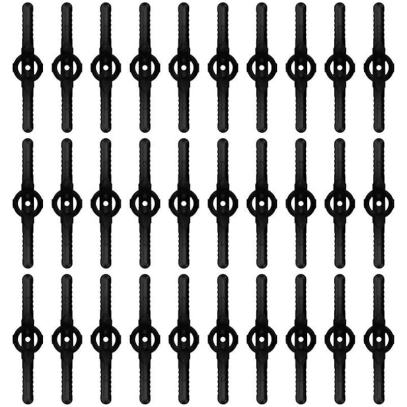 30 Stück Ersatzklingen Aus Kunststoff, Freischneiderklingen, Rasenmäherklingen, Rasenmäherzubehör, Ersatzklingen Für Akku-freischneider - (schwarz)