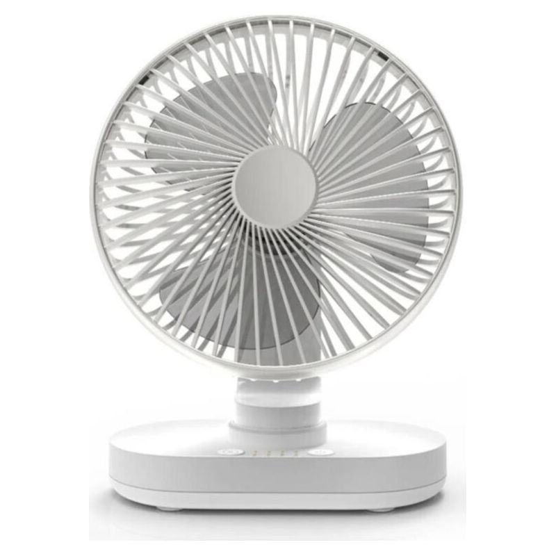 Leiser, Oszillierender Automatikventilator Mit 4000-mah-akku Und Usb-anschluss, Hoher Luftdurchsatz, 4 Geschwindigkeitsstufen, Klein Und Tragbar, Ideal Für Büro, Zuhause Und Outdoor-aktivitäten.