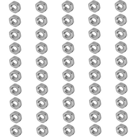 Kit D'Assortiment D'Écrous Filetés En Acier Inoxydable A2-70, 50 Pièces, Écrous Hexagonaux Pour Machines Industrielles M10