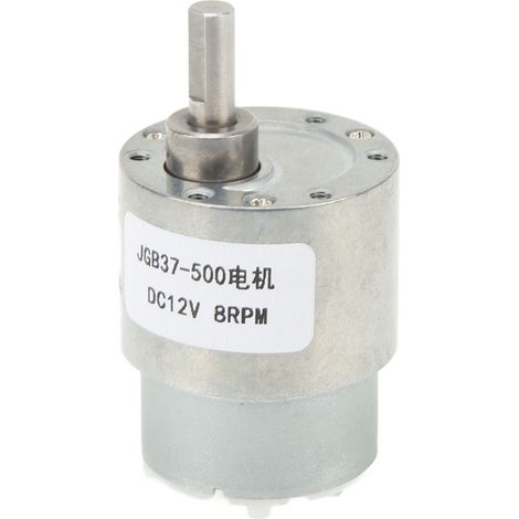 Moteur À Engrenages À Vis Sans Fin 8 Tr/min Jgb37 500, Réduction Dc Autobloquante Réversible Pour L'Automatisation Dc12v