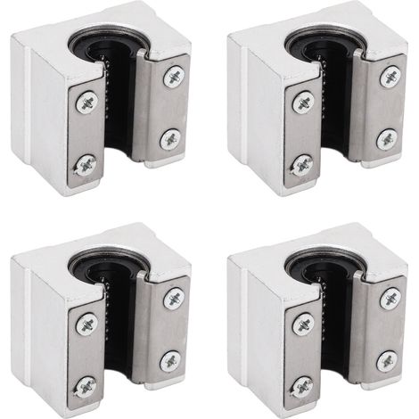 Bloc Coulissant À Roulement À Billes À Mouvement Linéaire, Curseur En Aluminium Sbr10uu Pour Machine-outil Cnc 4 Pièces