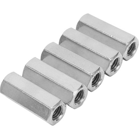 Écrous De Couplage Hexagonaux En Acier Inoxydable 304, 5 Pièces, Écrou De Connexion Grossier M10 Pour La Fixation De Tiges À Vis