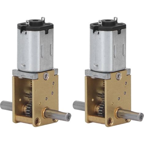 2 Pièces Motoréducteur Cc Cuivre À Faible Bruit Double Arbre Réduction De Vitesse Dc6v 190 Tr/min