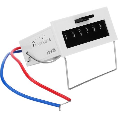 Compteur D'Impulsions Électromagnétiques Mcf-6x, Plage De Comptage 0-999999, Alimentation Industrielle 24 V Cc
