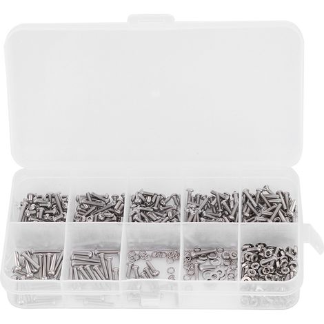 Jeu D'Écrous À Vis En Acier Inoxydable 600, 304 Pièces, Boulons À Douille Hexagonale, Attaches À Ressort Plat