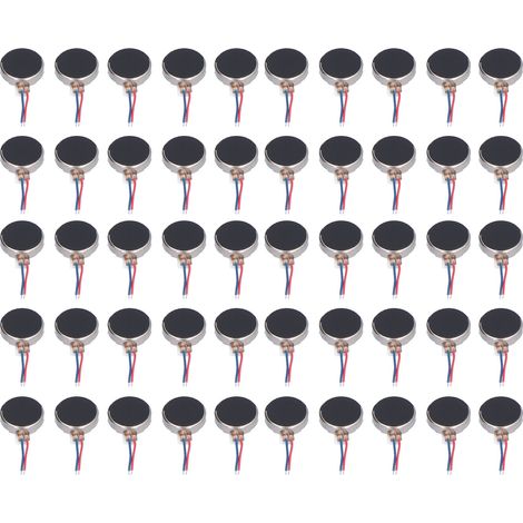 50 Pièces Mini Moteurs De Vibration Dc 3v 10x2.7mm Anti-interférence Petit Moteur Micro Vibrant Léger À Faible Bruit