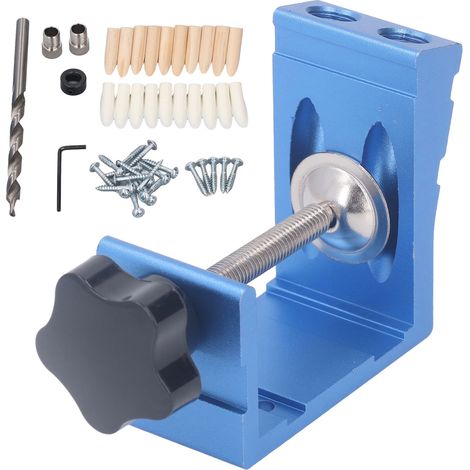 Système De Gabarit De Trou De Cheville De Poche, Ensemble De 46 Pièces, En Alliage D'Aluminium, Guides De Menuiserie Inclinés, Outil D'Angle De Joint