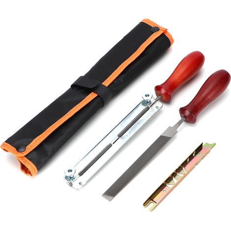 Kit De Classement De Fichiers D'Affûtage De Tronçonneuse, Barre De Guidage, Jauge De Profondeur D'Affûtage De Chaîne, Fichiers De Scie, Ensemble D'Outils À Main