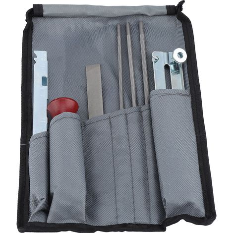 Kit D'Outils D'Affûtage De Scie À Chaîne, Jauge De Profondeur, Limes De Tronçonneuse 8 Pièces/ensemble