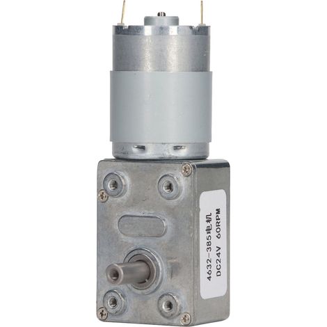 Moteur À Engrenage À Vis Sans Fin Rectangulaire 60 Tr/min, Réduction De Vitesse De Haute Précision Adaptée À Dc24v