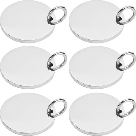 Porte-clés En Métal Vierge Gravable, Adapté À L'Imprimante 3d Bambu Lab H2d, Étiquette Ronde De 30mm, Estampage, 20 Pièces