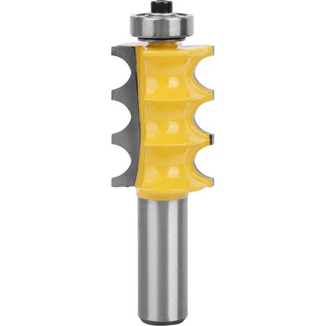 Mèche De Routeur De Moulage De Garniture À Triple Perle De Rayon De 3/16 ", Outil De Travail Du Bois À Tige De 1/2