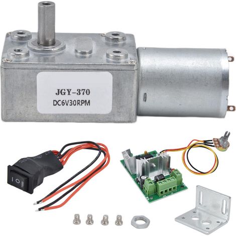 Moteur À Engrenages 6v Dc Turbo Worm Mini Moteurs Électriques De Réduction De Vitesse Avec Régulateur Jgy3706v30rpm