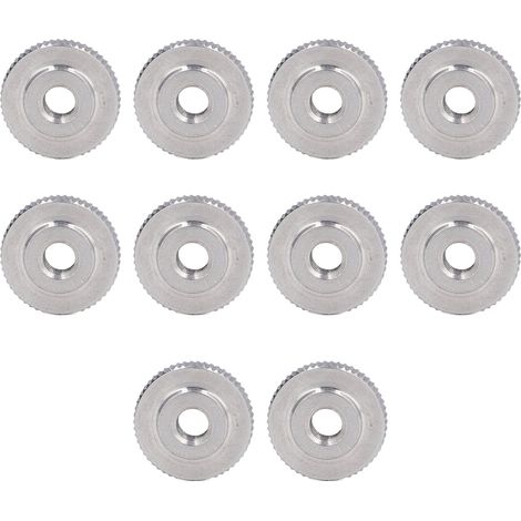 Écrou Moleté À Tête Plate En Acier Inoxydable 304, Trou Traversant, Serrage Manuel, Nutm6