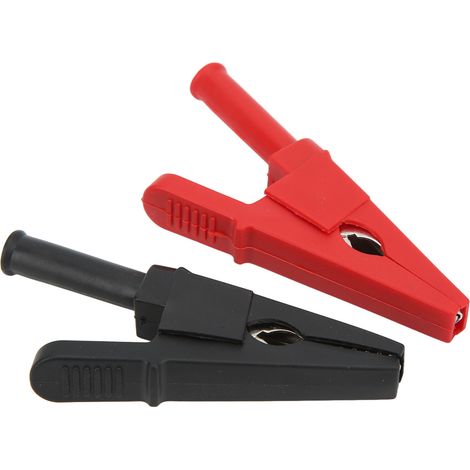 Pince De Test Électrique En Laiton Rouge Noir, 10 Pièces, Trou De 4mm/0,2 Pouces 20mm/0,8 Pouces, Pince De Test En Cuivre De Type Ouvert Pour L'Alimentation