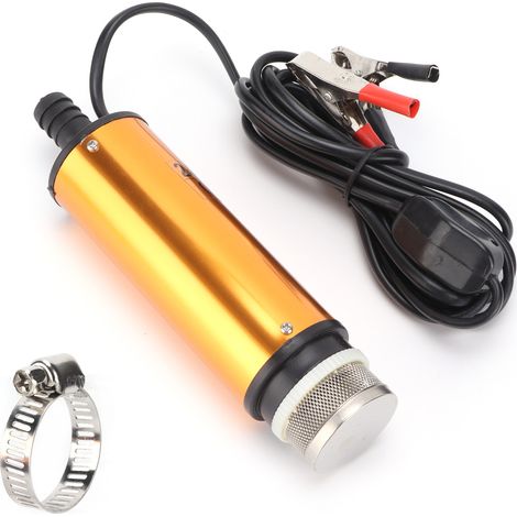 Pompe De Transfert De Carburant Électrique Portable 24v Dc, Mini Coque En Alliage D'Aluminium Pour Pomper L'Eau Et Le Gazole