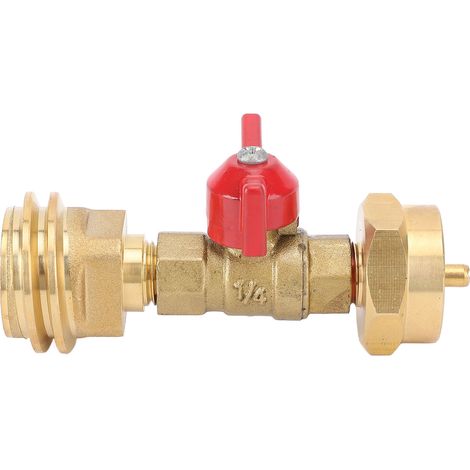 Adaptateur De Réservoir De Gaz Avec Valve, Conversion Cga600 En Qcc1 Mâle Pol Femelle, Convertisseur Rapide Pour Cylindre Jetable De 1lb