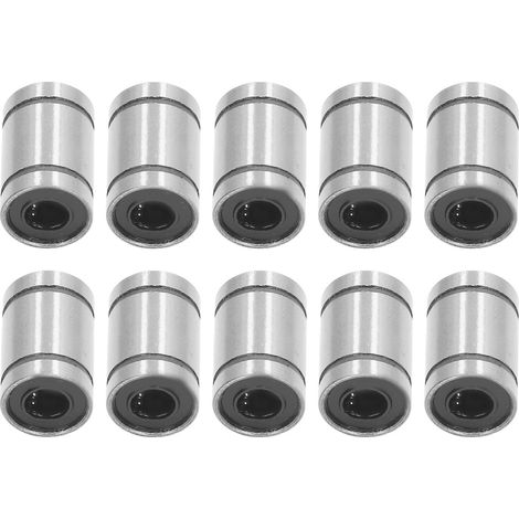 Roulement À Mouvement Linéaire En Acier Allié, 10 Pièces, 6mm Id 12mm Od 19mm Longueur Lm6uu Pour Équipement De Machine