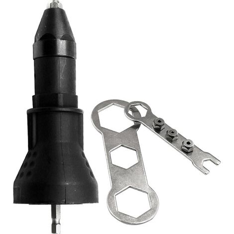 Adaptateur De Perceuse À Pistolet À Rivets Électrique, Adaptateur De Rivetage D'Écrou, Outil Électrique Pour Le Travail, Noir