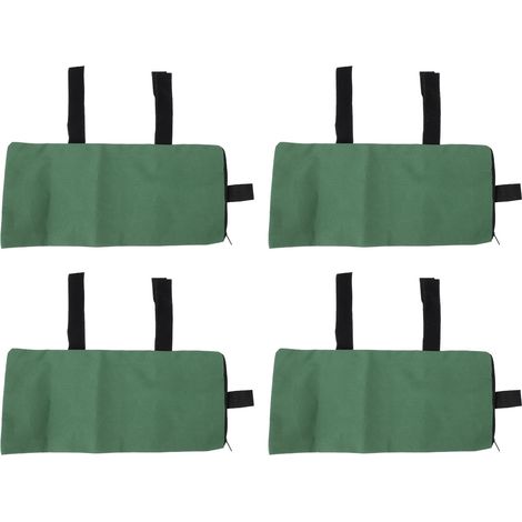Sac De Sable D'Inondation Épaissi Réutilisable Fermeture À Glissière Sac De Sable De Barrière Pour Le Contrôle De Fenêtre De Porte 4 Pièces Vert