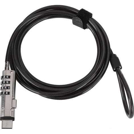 Câble De Verrouillage Pour Ordinateur Portable, Déverrouillage Par Mot De Passe, Sécurité Pour Le Bureau À Domicile