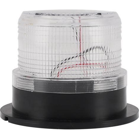Balise Solaire D'Avertissement À 8 Led, Capteur Du Crépuscule À L'Aube, Batterie 1200mah, Stroboscope De Sécurité Pour La Construction, Le Trafic, Rouge Et Bleu