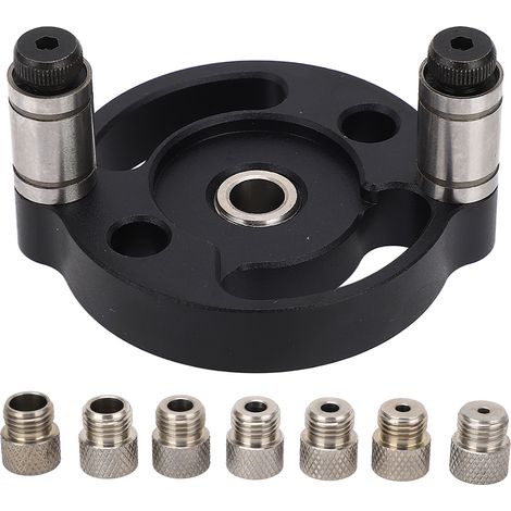 Gabarit De Cheville À Centrage Automatique, Position À Trou Unique, Poinçon De Perçage Pour Le Travail Du Bois, Localisateur De Perceuse Noir