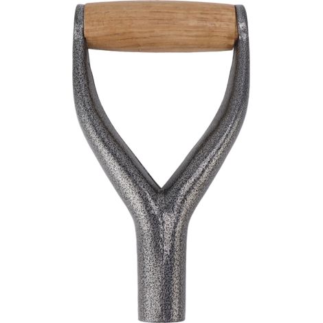 Manche De Pelle En Forme De Y, 12,22 Pouces De Diamètre Intérieur, Pelle De Remplacement Avec Poignée En Bois Pour Creuser Le Jardin, Outil De Ratissage, Argent